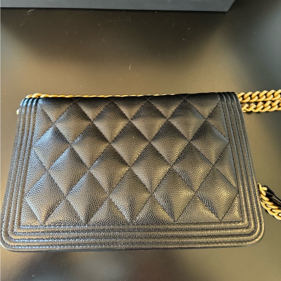 Authentic Chanel WOC caviar black gold hardware. - Picture 3 of 13